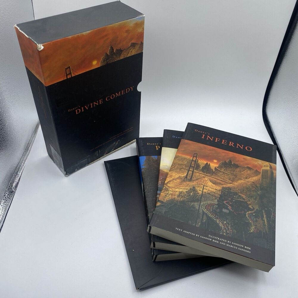 DANTE'S DIVINE COMEDY BOXED SET PLUS 13 PAINTINGS SANDOW BIRK SANDERS 2006 Used